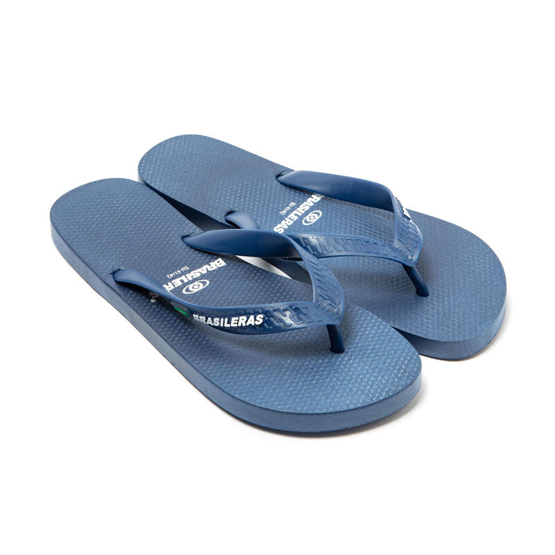 Chanclas Dedo Brasileras De Hombre Azul Marino Con Suela Antideslizante