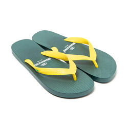 Chanclas Dedo Brasileras De Hombre Verde Y Amarillo Antideslizante