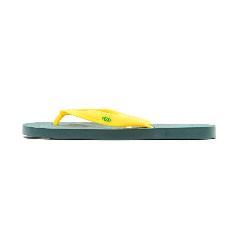 Chinelos de dedo do pé Brasileras Homem Verde e Amarelo Anti-Derrapante