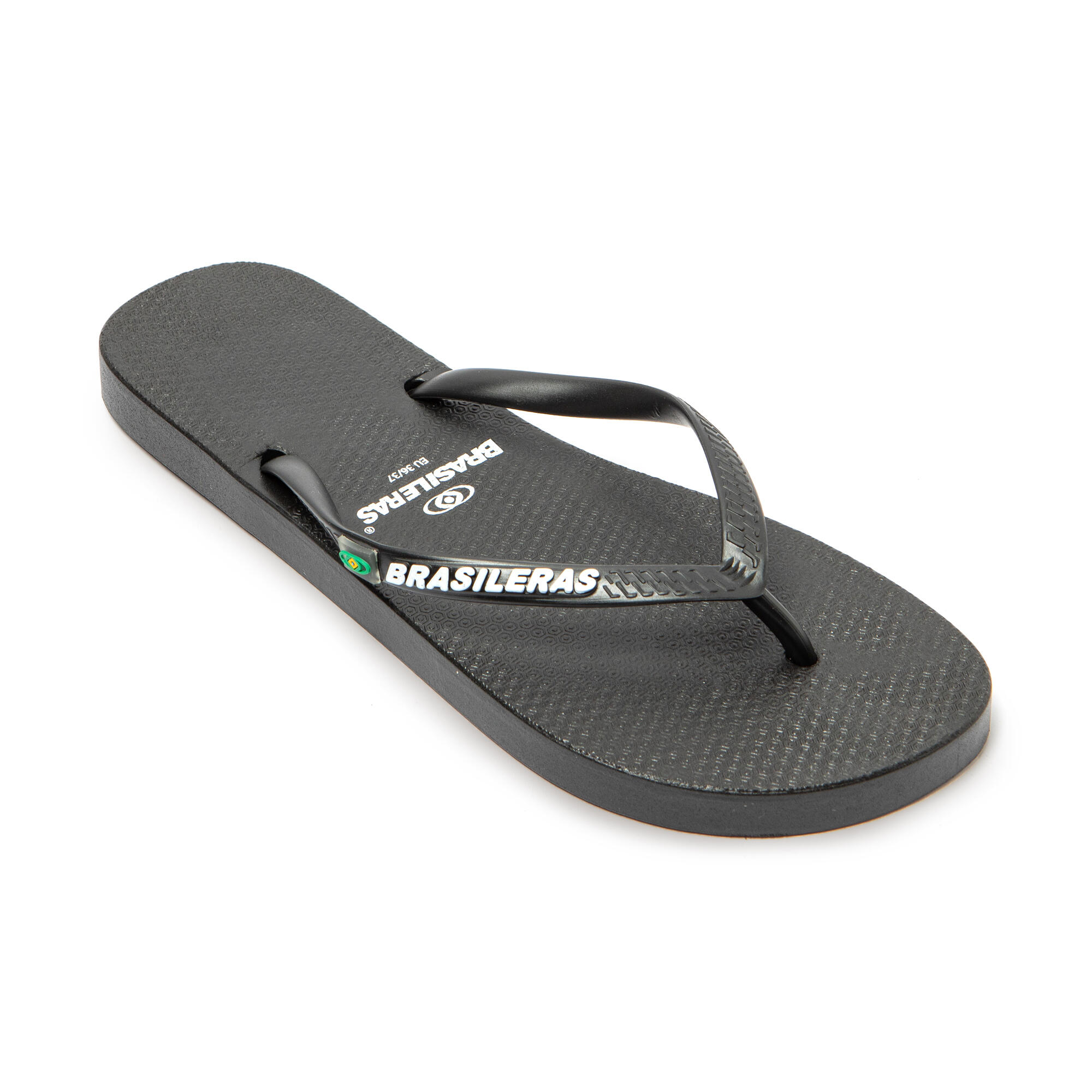 Tongs noires pour femme avec semelle antidérapante 2/7