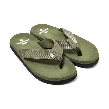 Herren-Strand-Flip-Flops BRASILERAS in schwarz mit Gummisohle
