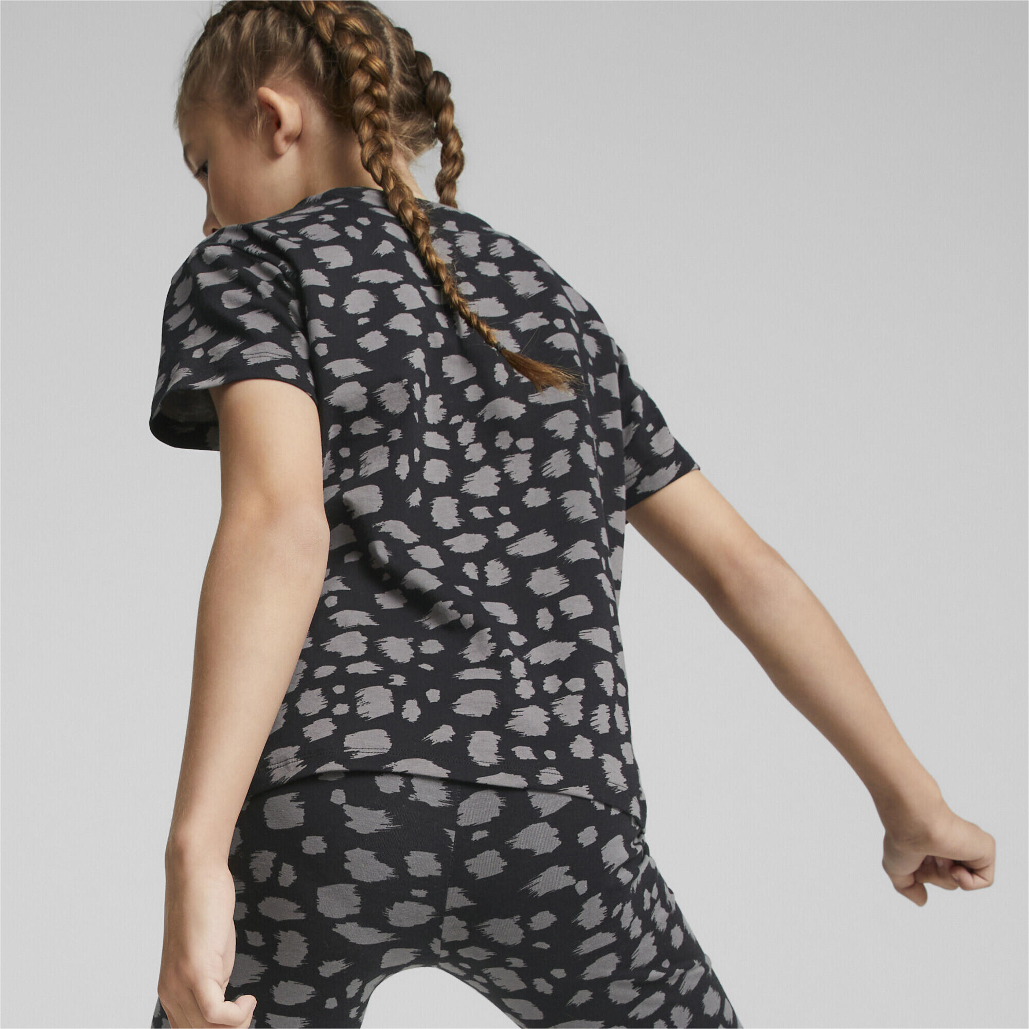 Geknotetes T-Shirt mit Tierprint, Mädchen Puma ESS+ AOP 5/6
