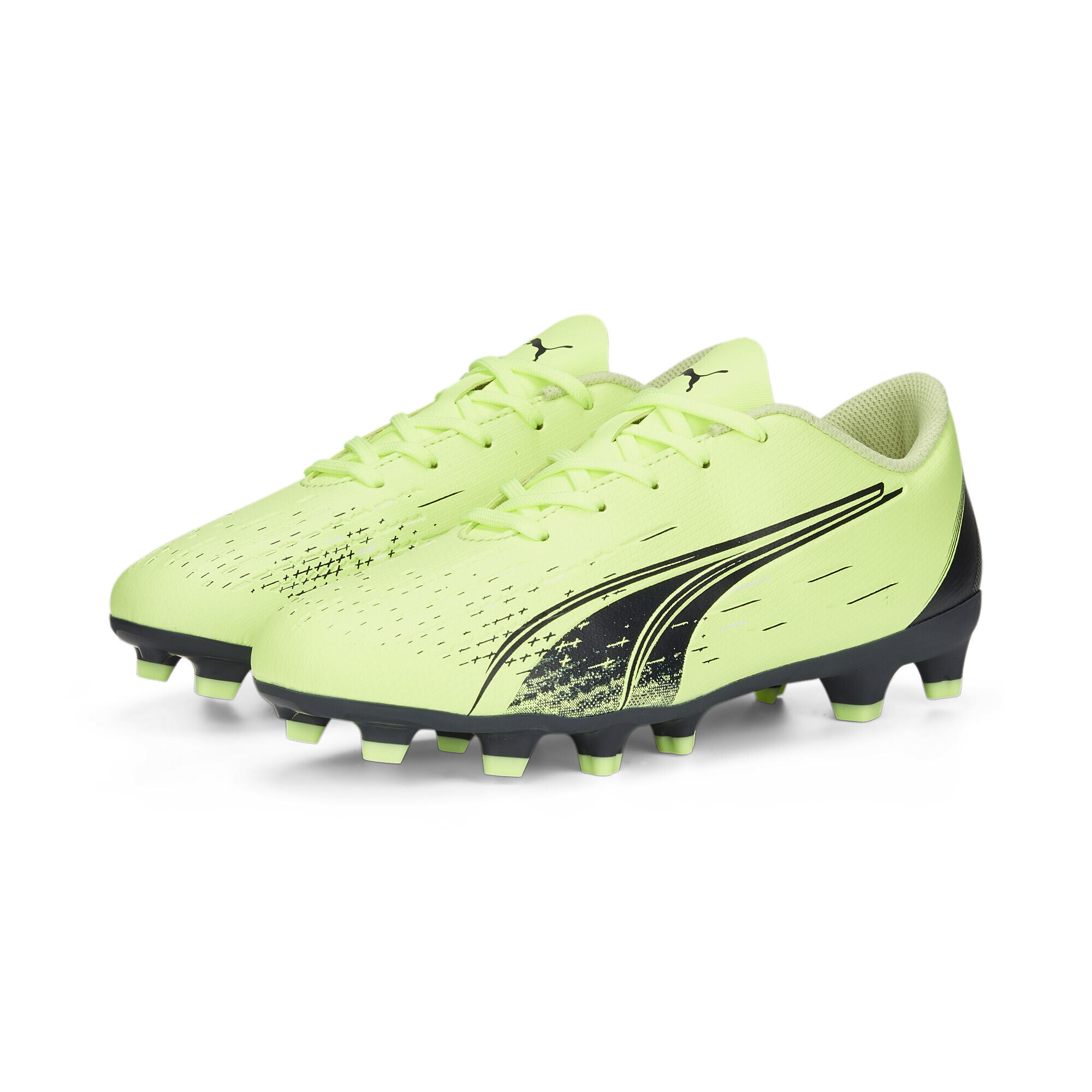 Puma Football Boys Green Football Boots Puma Ultra Play FG/AG