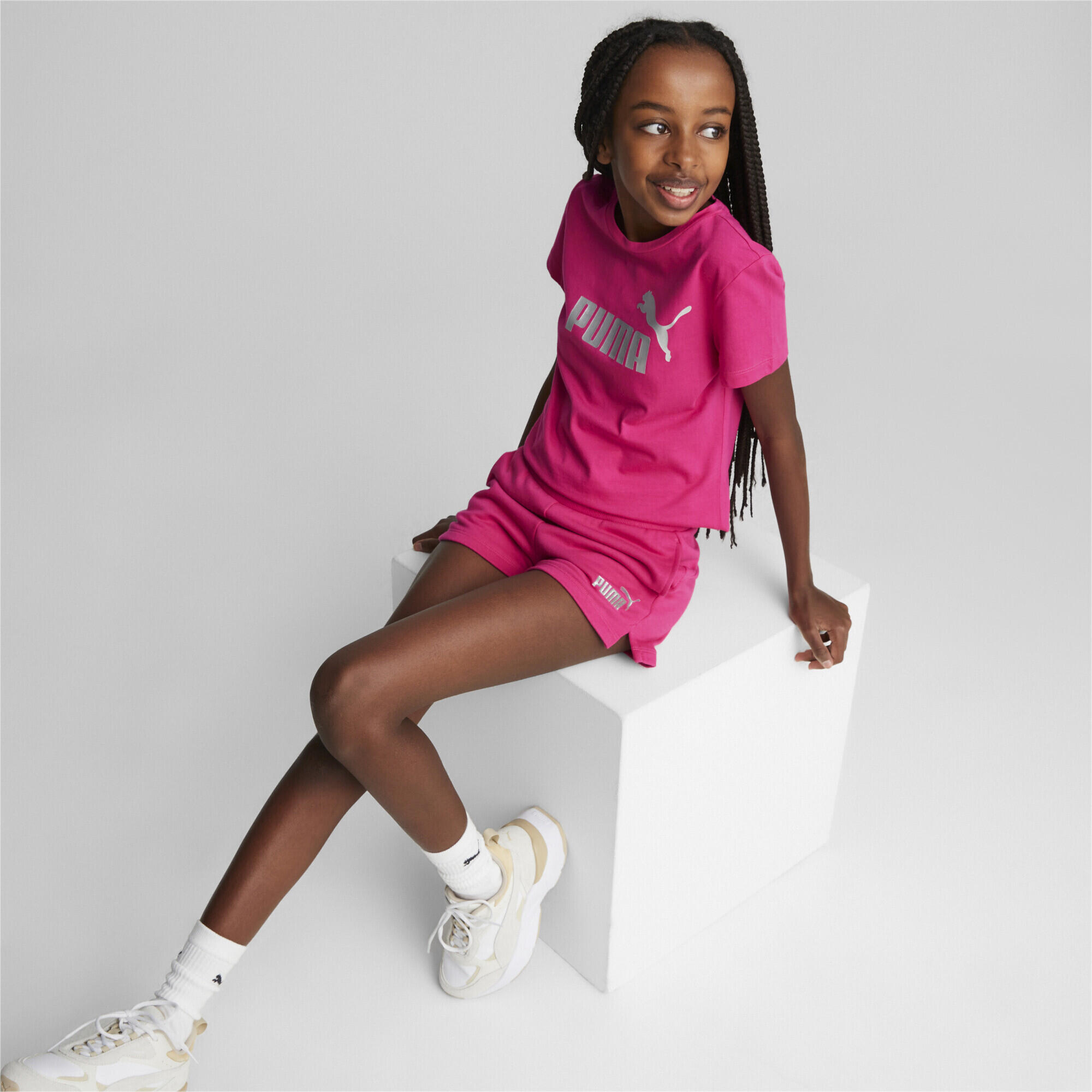Pantaloncini Essentials+ da ragazzo PUMA Orchid Shadow Pink 4/6