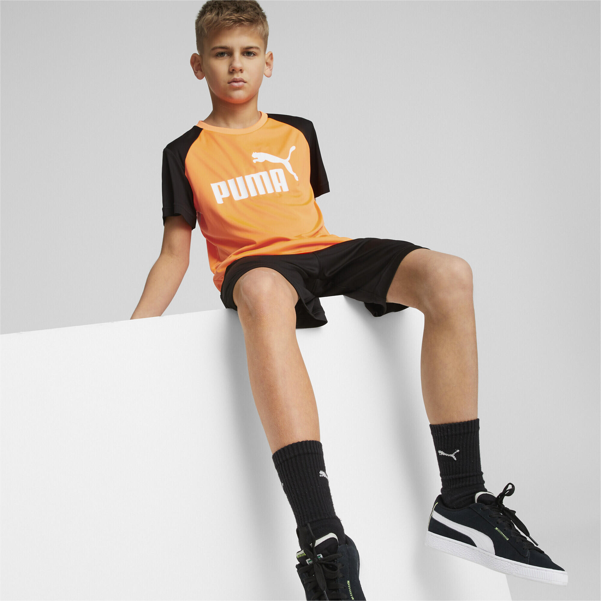 Set di shorts in poliestere da ragazzo PUMA Ultra Orange 2/6