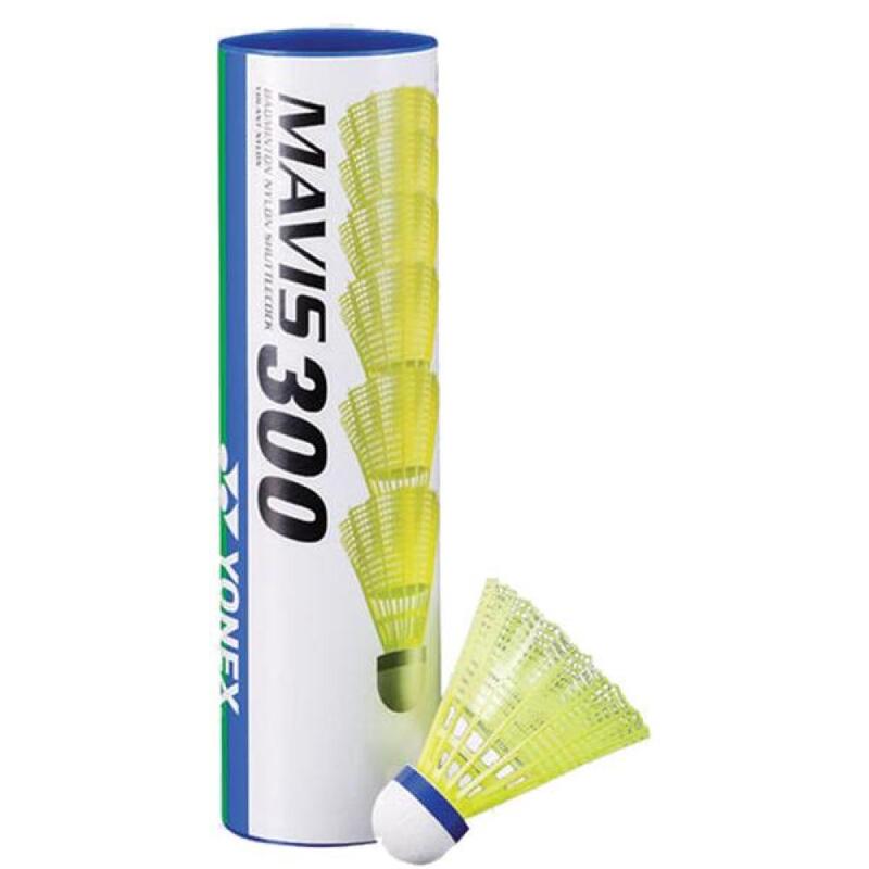 Tube de 6 volants de Badminton Yonex Mavis 300