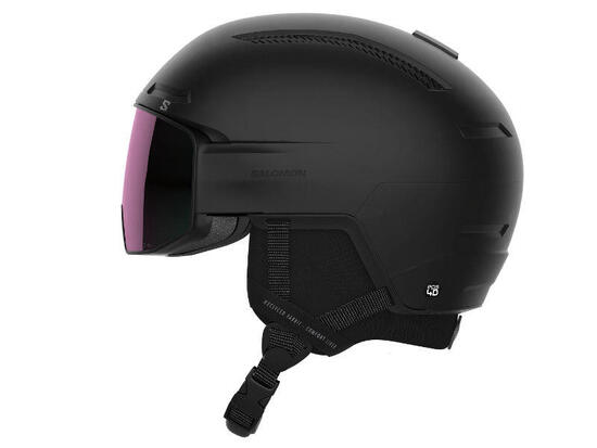 Kask z przyłbicą szybą Salomon Driver Pro Sigma Black 2023