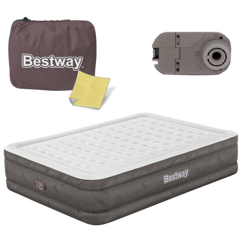 Bestway Fortech Luftbett mit integrierte r Elektropumpe 203 x 152 x 46 cm