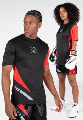 Hornell t-shirt - zwart/rood