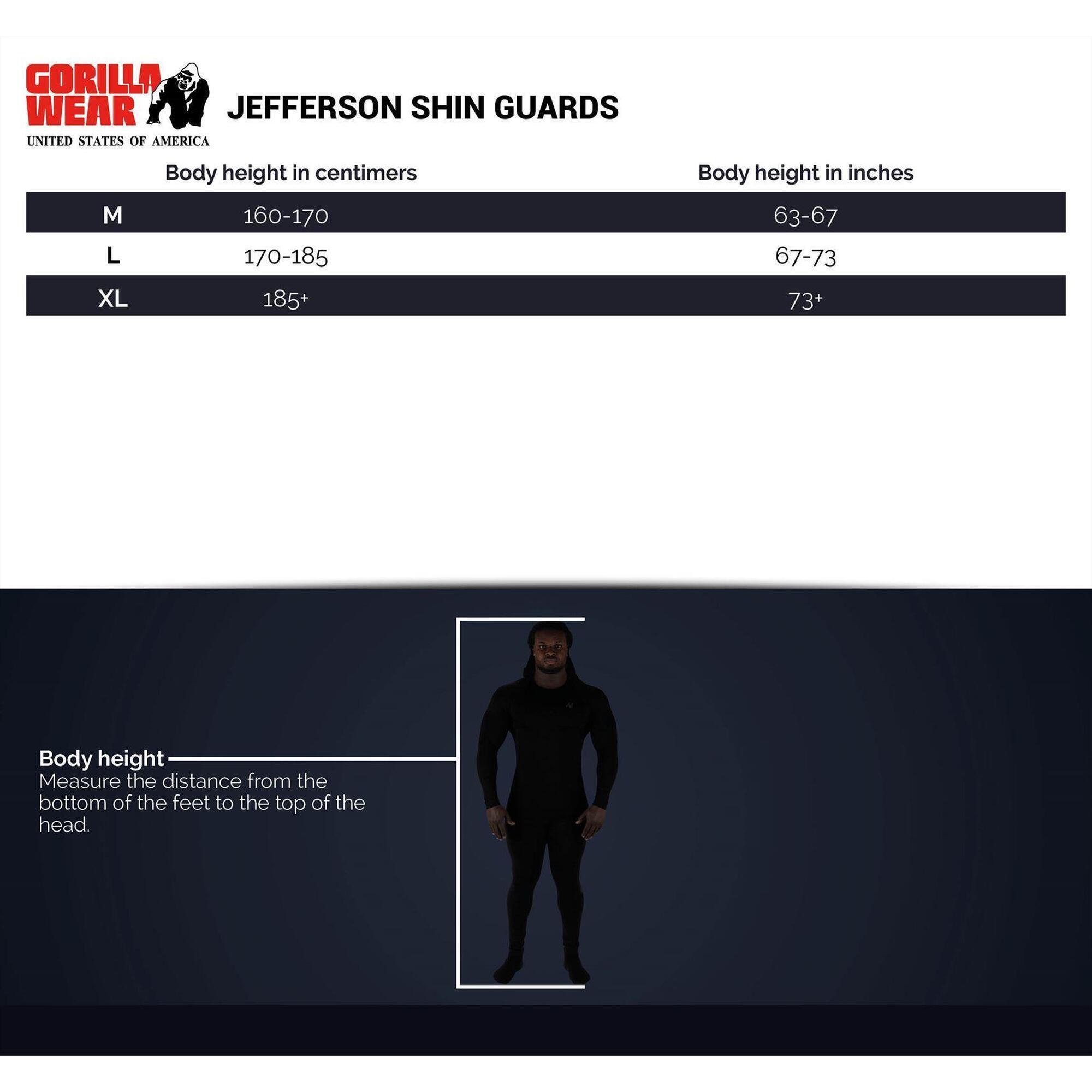 Jefferson Shin Guards - Zwart 4/6