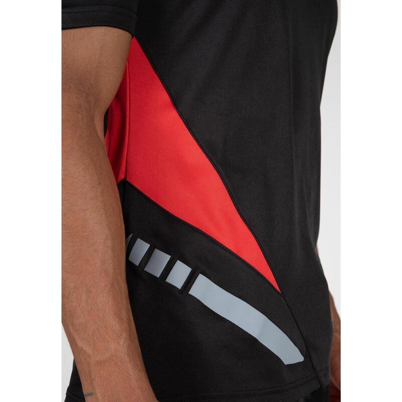 Hornell Camiseta - Negro/Rojo - XL