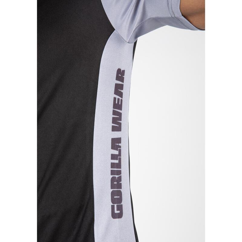 Gorilla Wear Hornell T-Shirt - Unisex - Zwart/Grijs - S