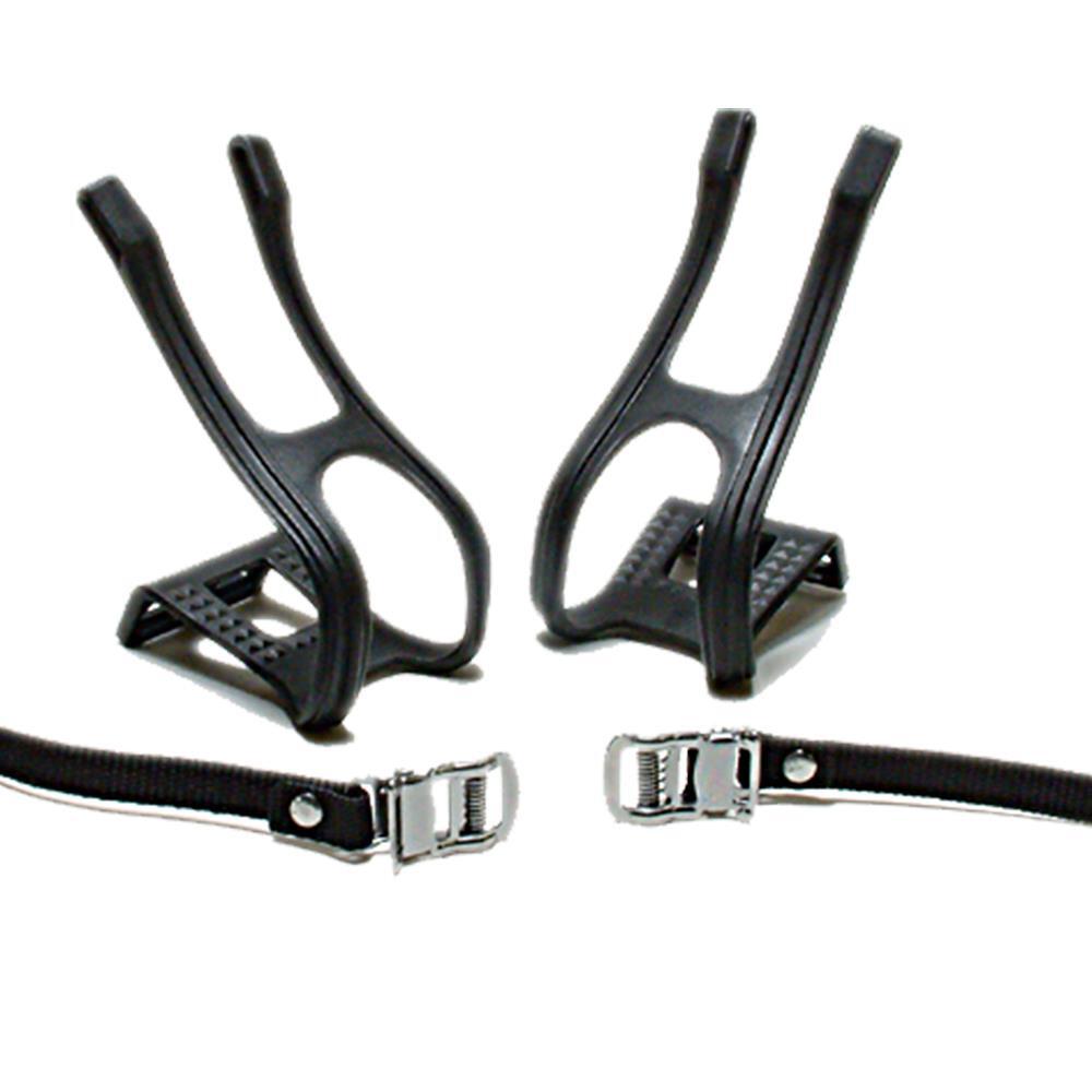 Oxford TC951 Resin Bicycle Toe Clips with Straps 1/1