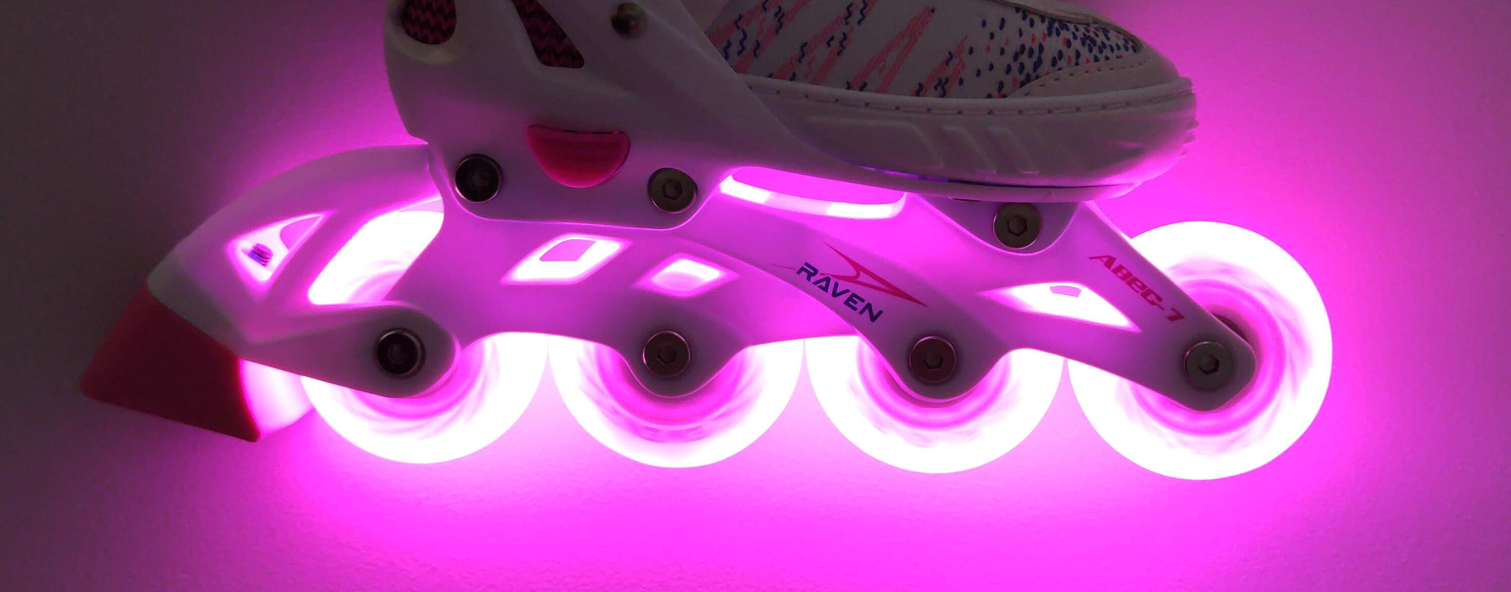 Aletas luminosas ajustables Grace Blanco/Rosa 4/7