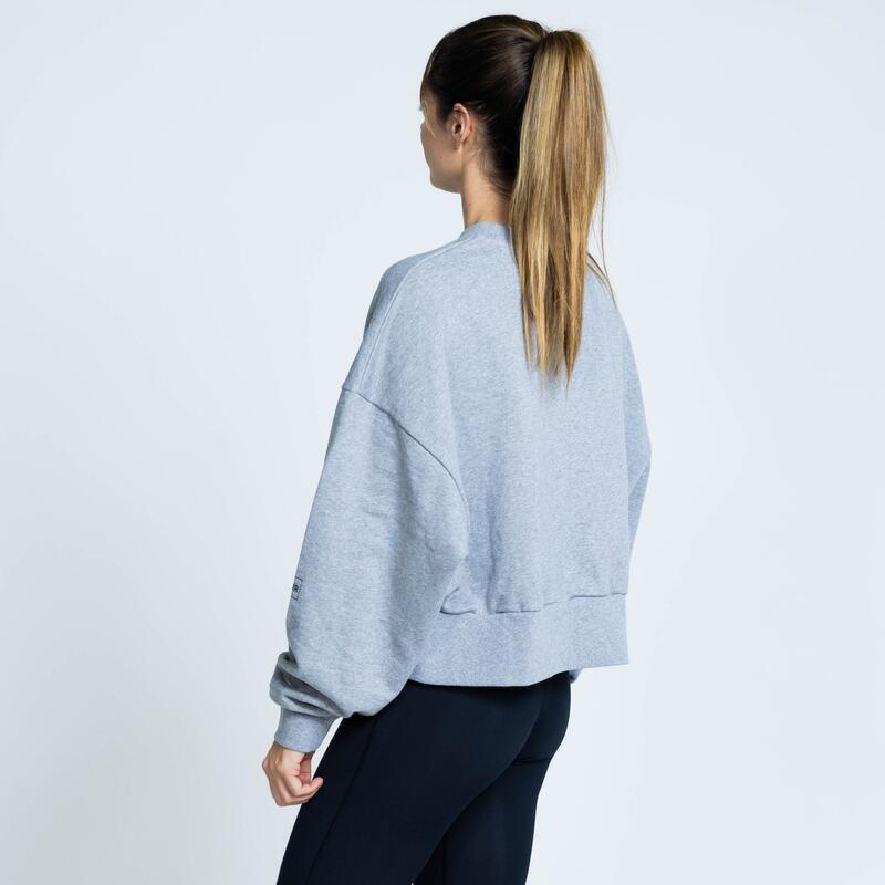 Sudadera de cuello redondo de algodón Barcelona 92 de mujer TRR gris