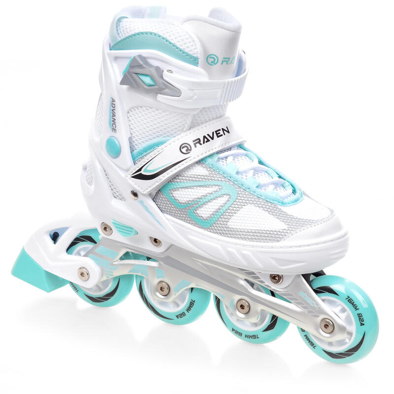 Patins em Linha ajustável Raven Advance Branco/Menta