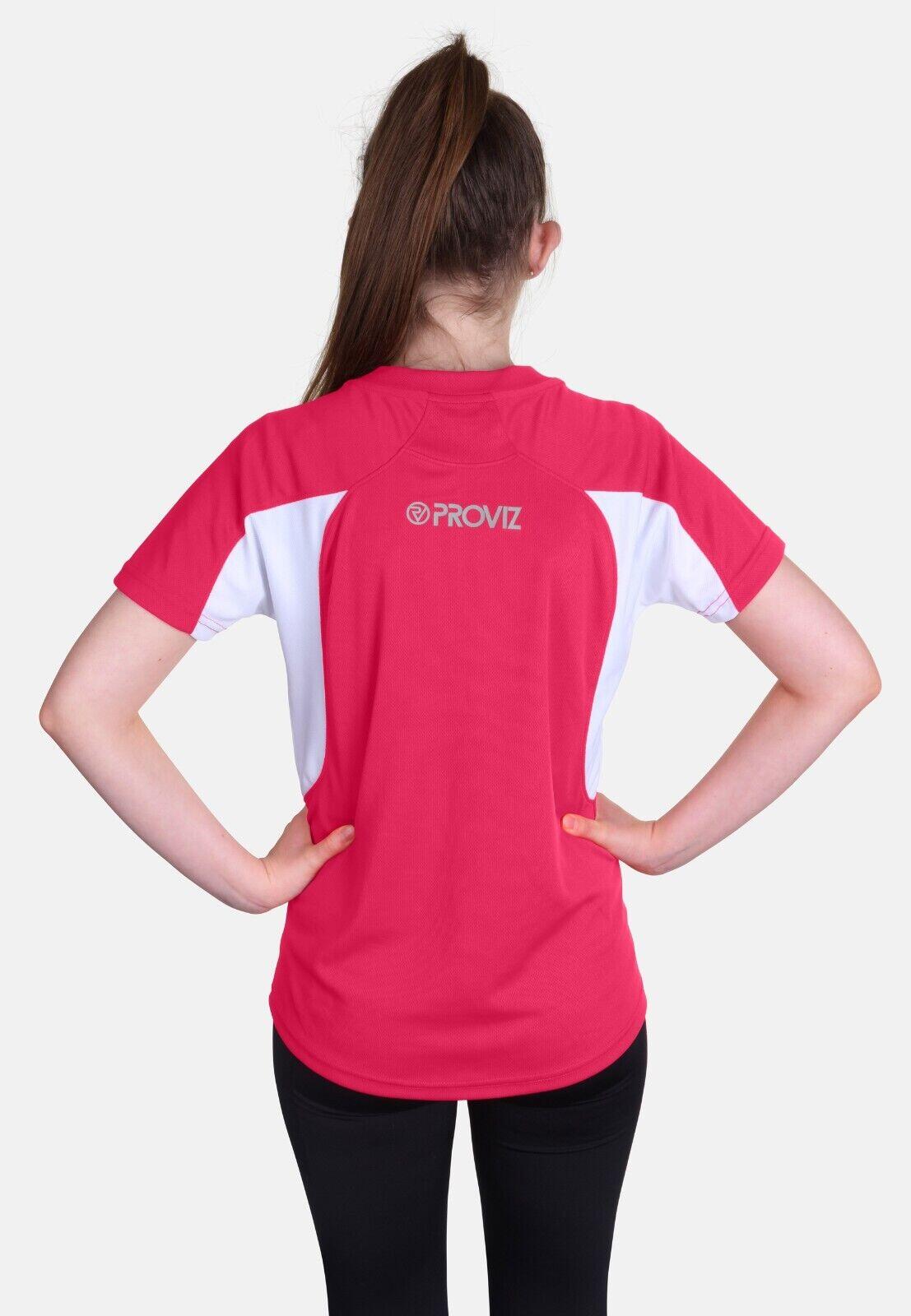 Proviz Classic Womens Sports T-Shirt Short Sleeve Reflective Activewear Top 2/6