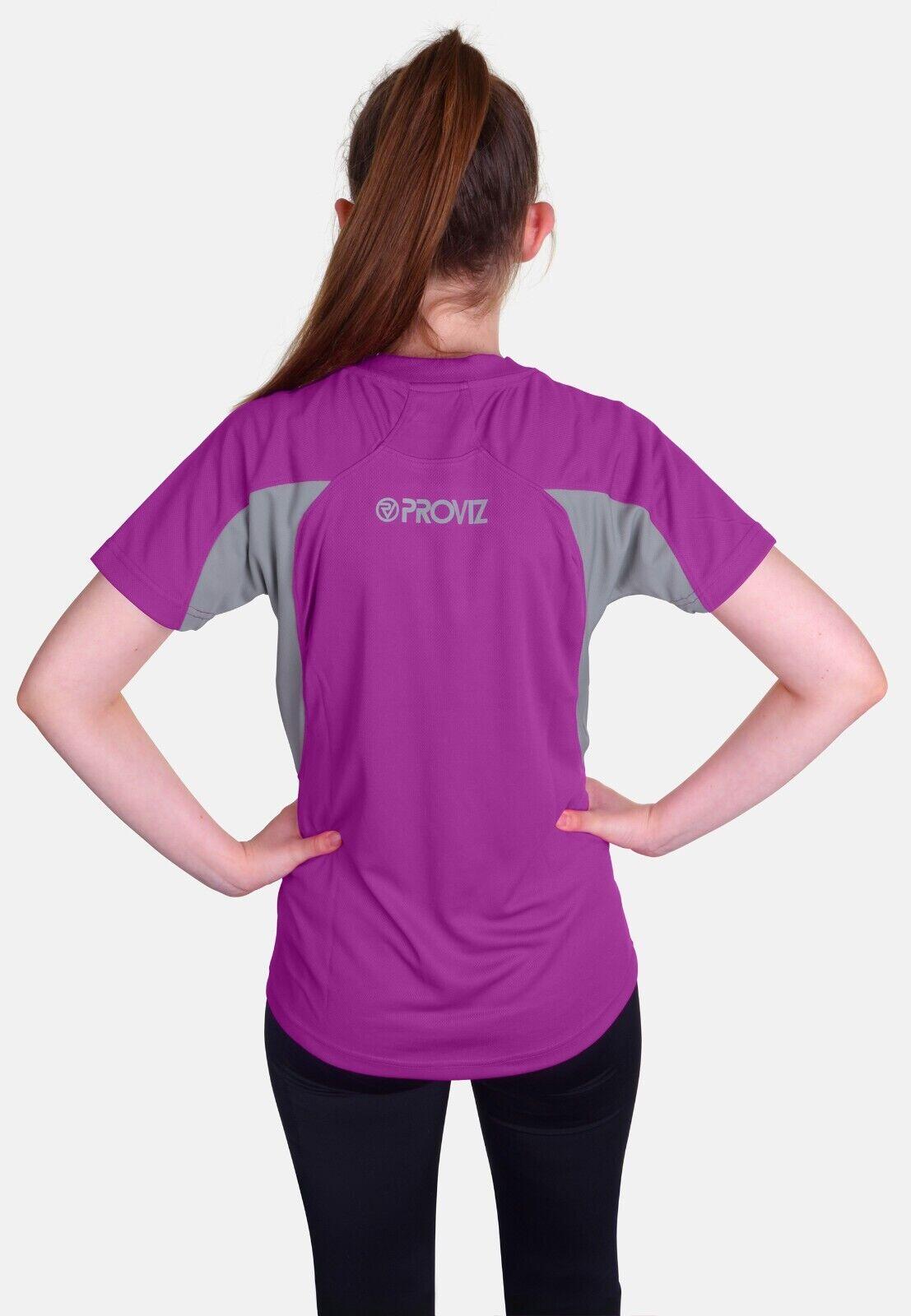 Proviz Classic Womens Sports T-Shirt Short Sleeve Reflective Activewear Top 2/6