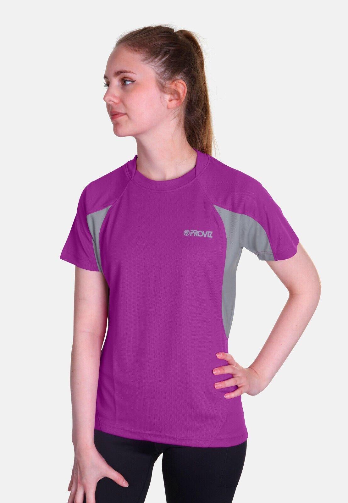 PROVIZ Proviz Classic Womens Sports T-Shirt Short Sleeve Reflective Activewear Top