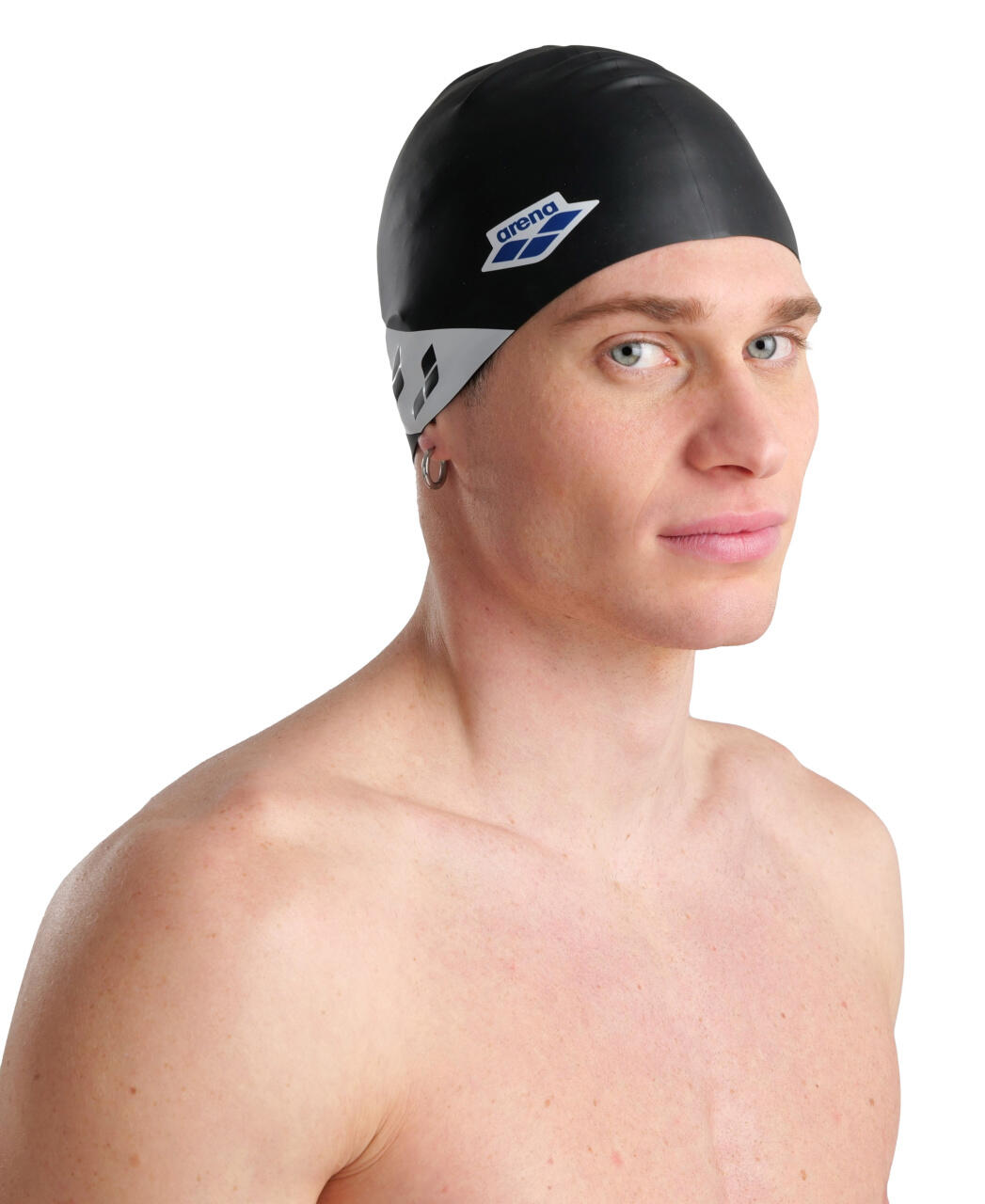Arena Icons Team Stripe Swim Cap Black 4/7