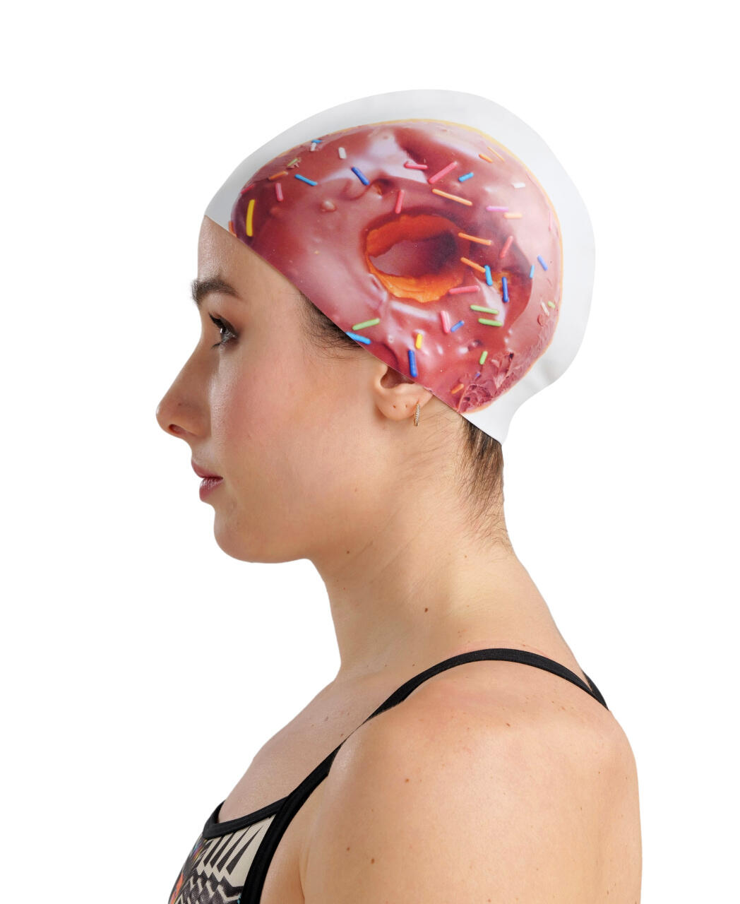 Arena Swim Cap HD White Donuts 3/5