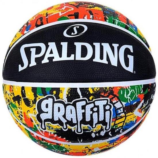 Ballon de basket-ball Spalding Spalding Rainbow Graffiti Sz5 Rubber pour unisexe