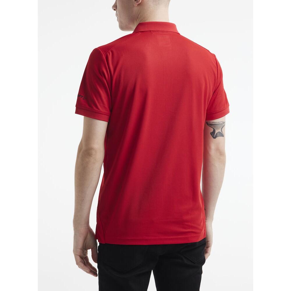 Mens Core Unify Polo Shirt (Bright Red) 2/4