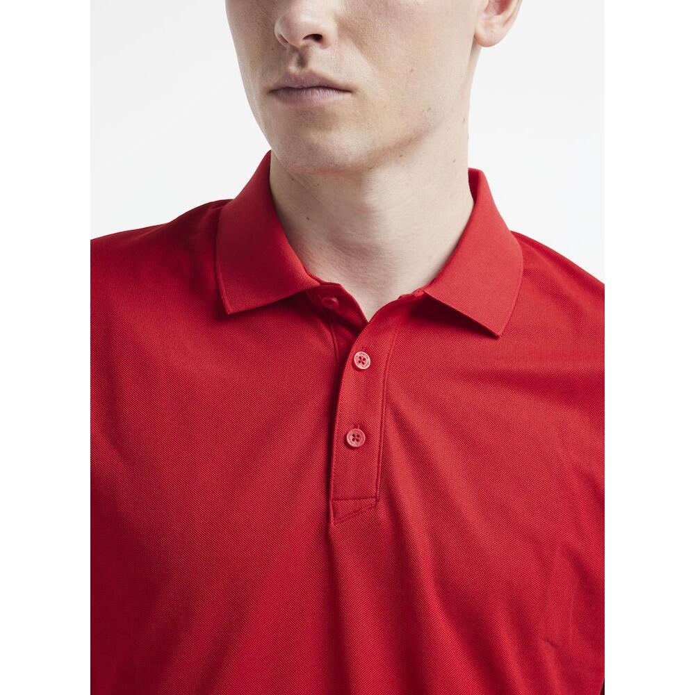 Mens Core Unify Polo Shirt (Bright Red) 3/4
