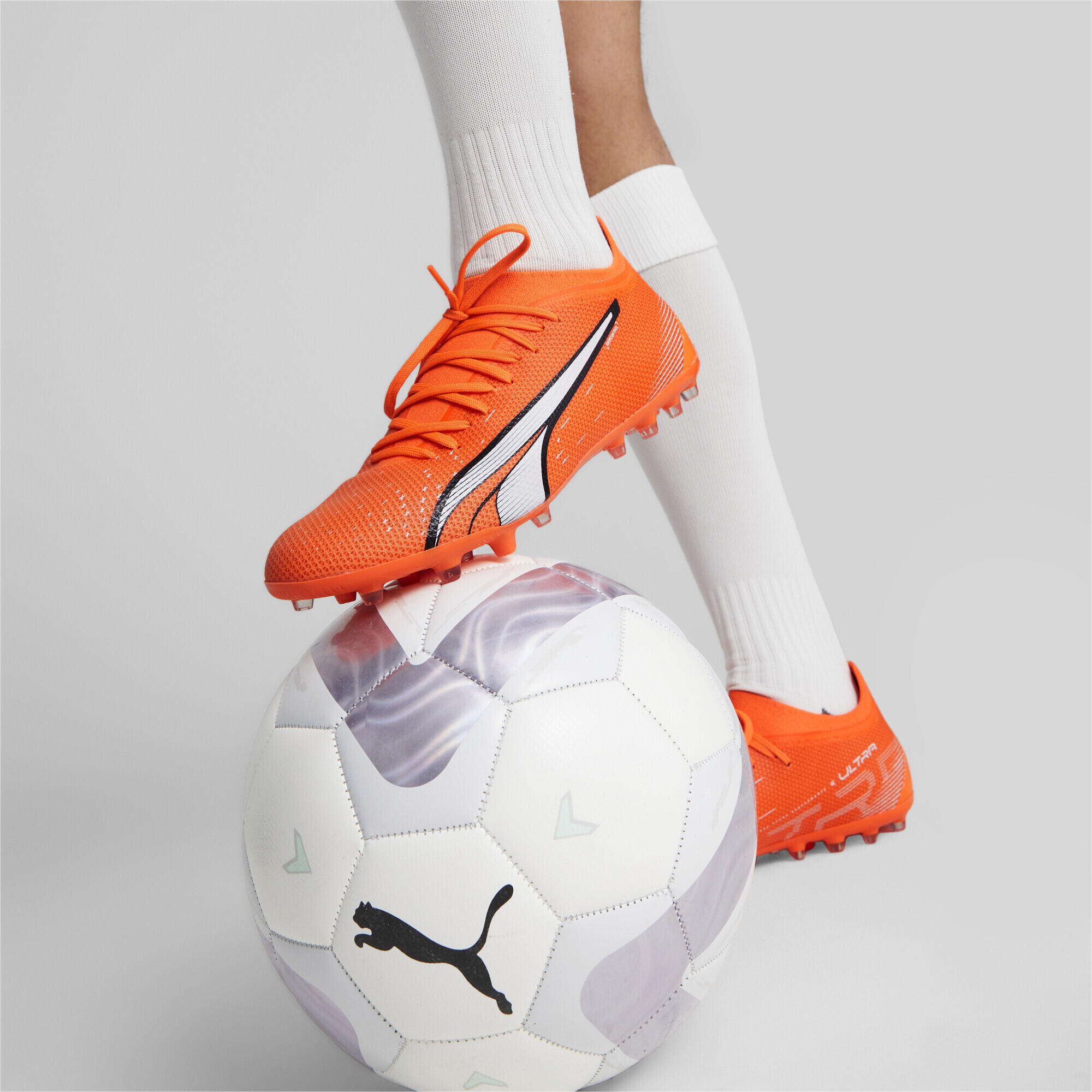 Chaussures de football ULTRA Match MG PUMA Ultra Orange White Blue Glimmer 2/7