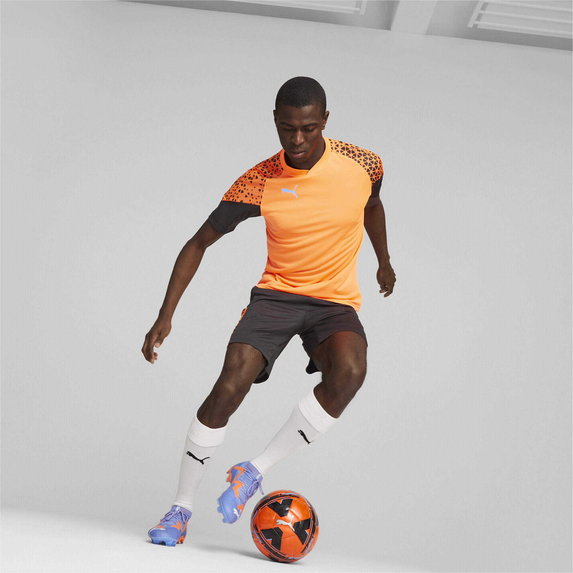 Short d’entrainement individualCUP PUMA Black Ultra Orange 4/6