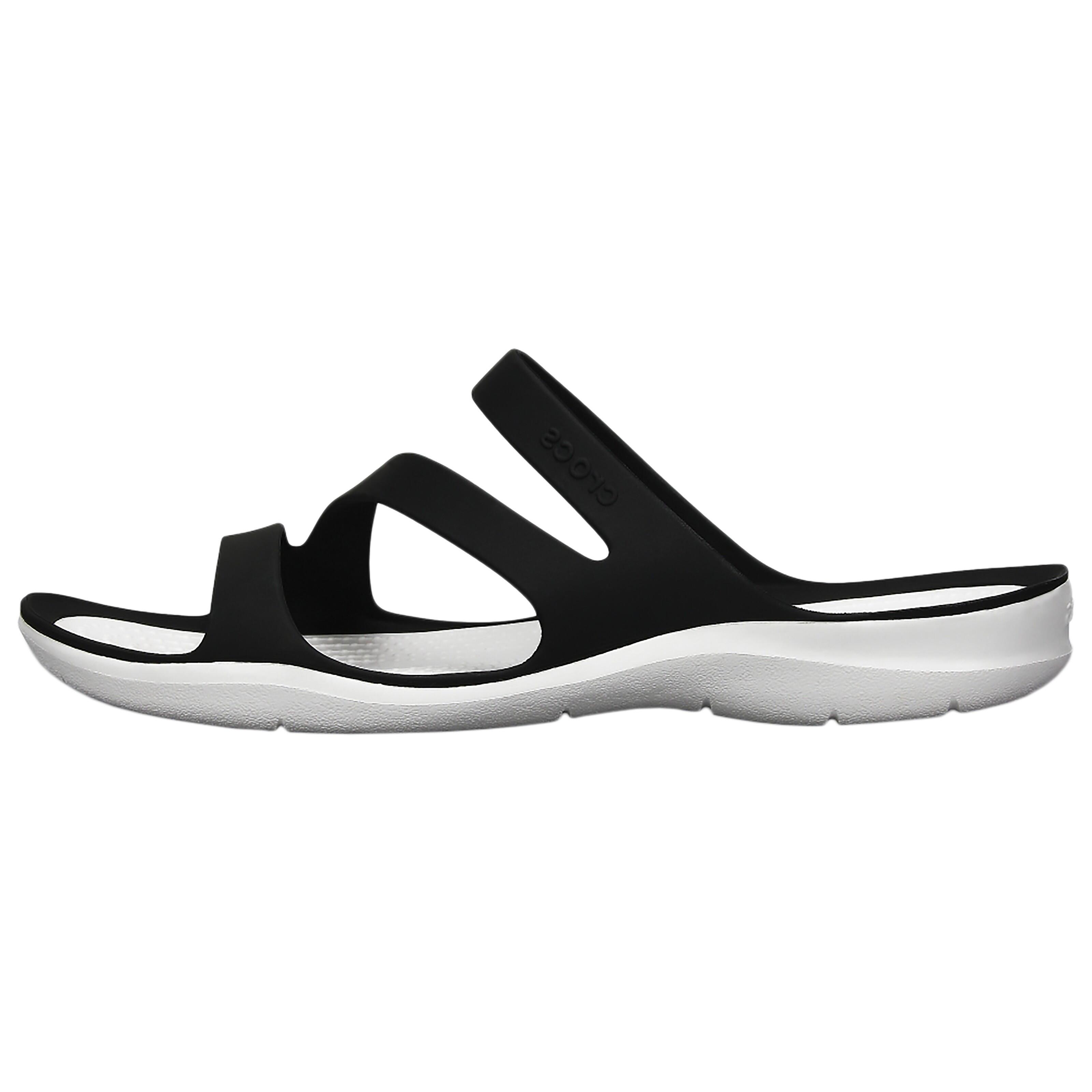 Crocs - Crocs Women’s Swiftwater Sandal - Tongs - Blanc|noir - 36 - Decathlon