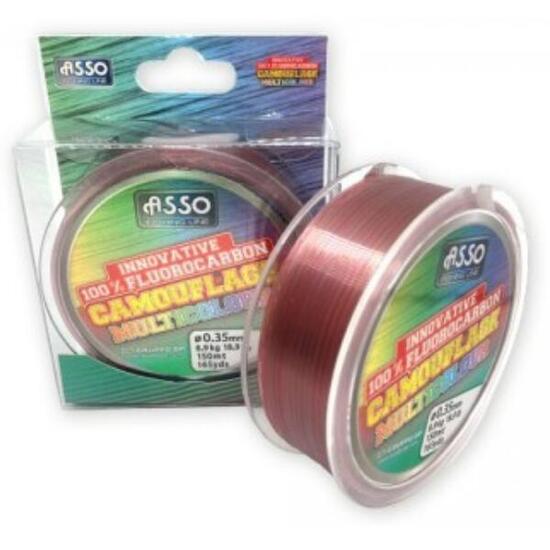 Filo 100% Fluorocarbon Asso Camouflage Multicolor - 150 mt