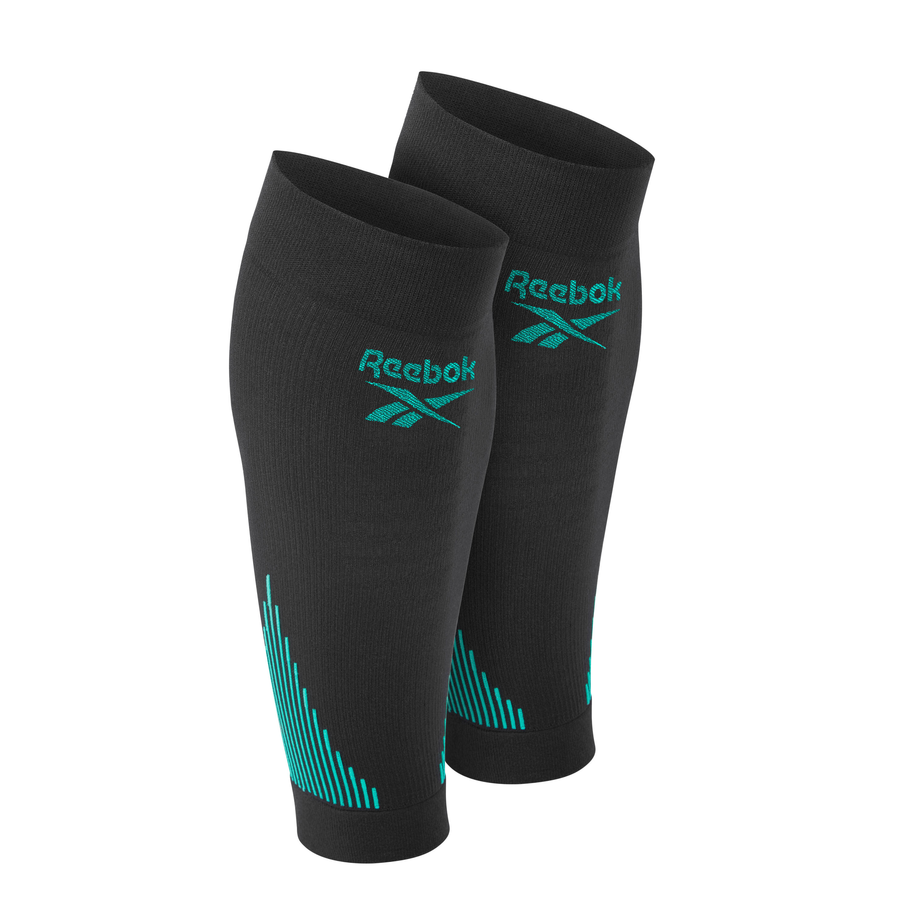 REEBOK Knitted Compression Calf Sleeve, Schwarz M