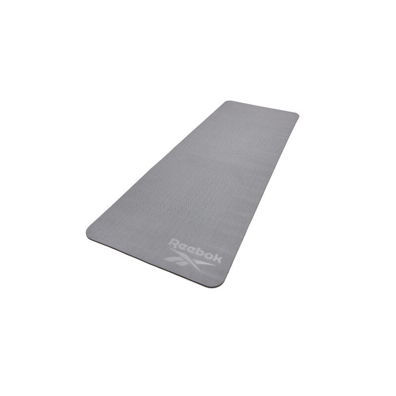 Reebok Yogamatte, 6mm, doppelseitig, Schwarz/Grau