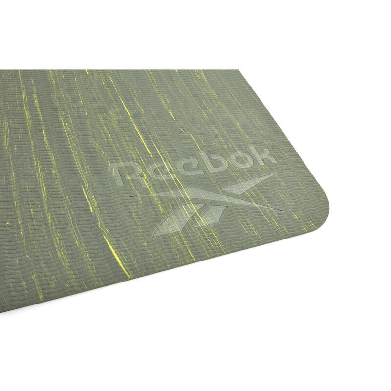 Reebok Camo Yogamatte, 5mm, Gelb/Grün