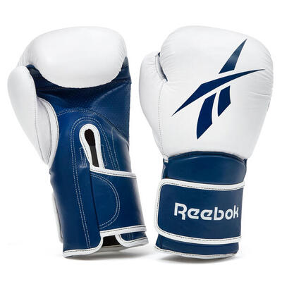 Leder-Boxhandschuhe 10oz Blau