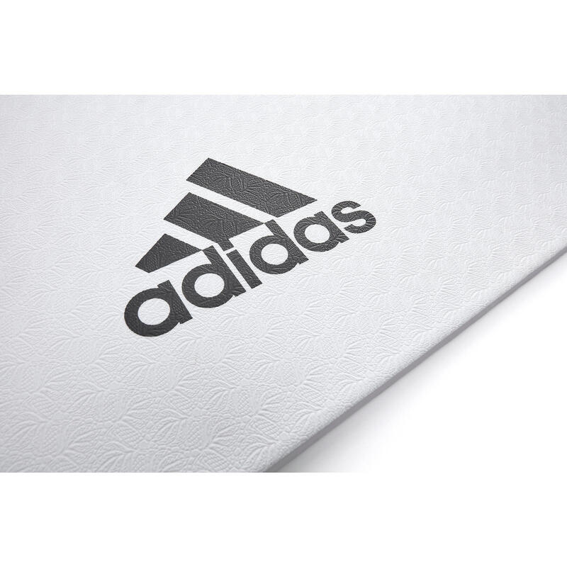 Adidas Fitness- und Yogamatte, 8 mm, Weiß