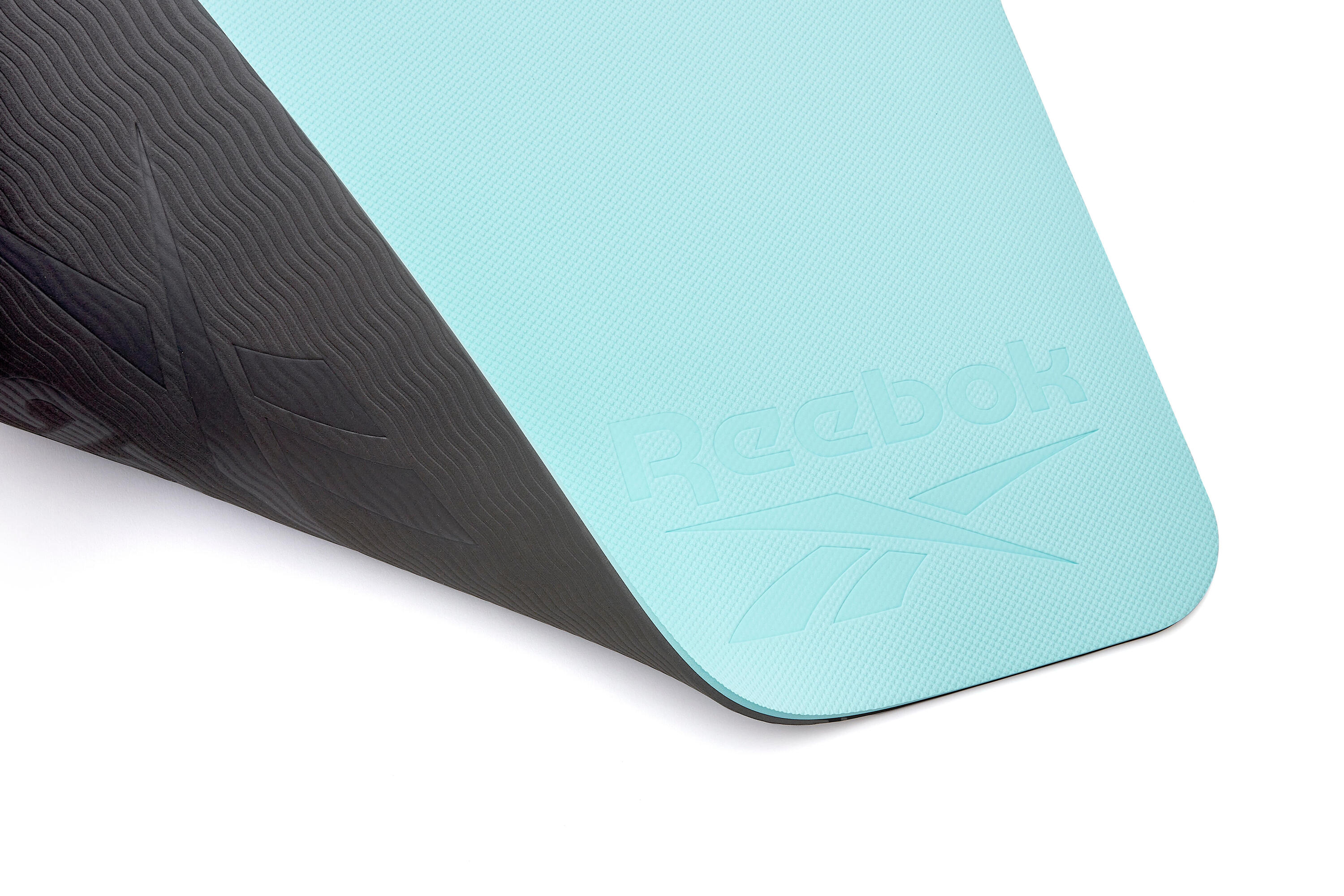 Tapis de yoga Reebok, 6 mm, double face, bleu 5/7