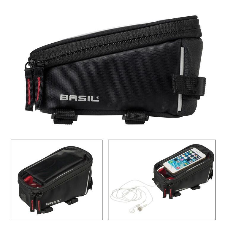 Bolsa com estrutura de telefone à prova de água com velcro Basil sport design 1L