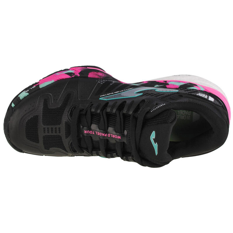 Zapatilla Padel Mujer Negra y Fucsia