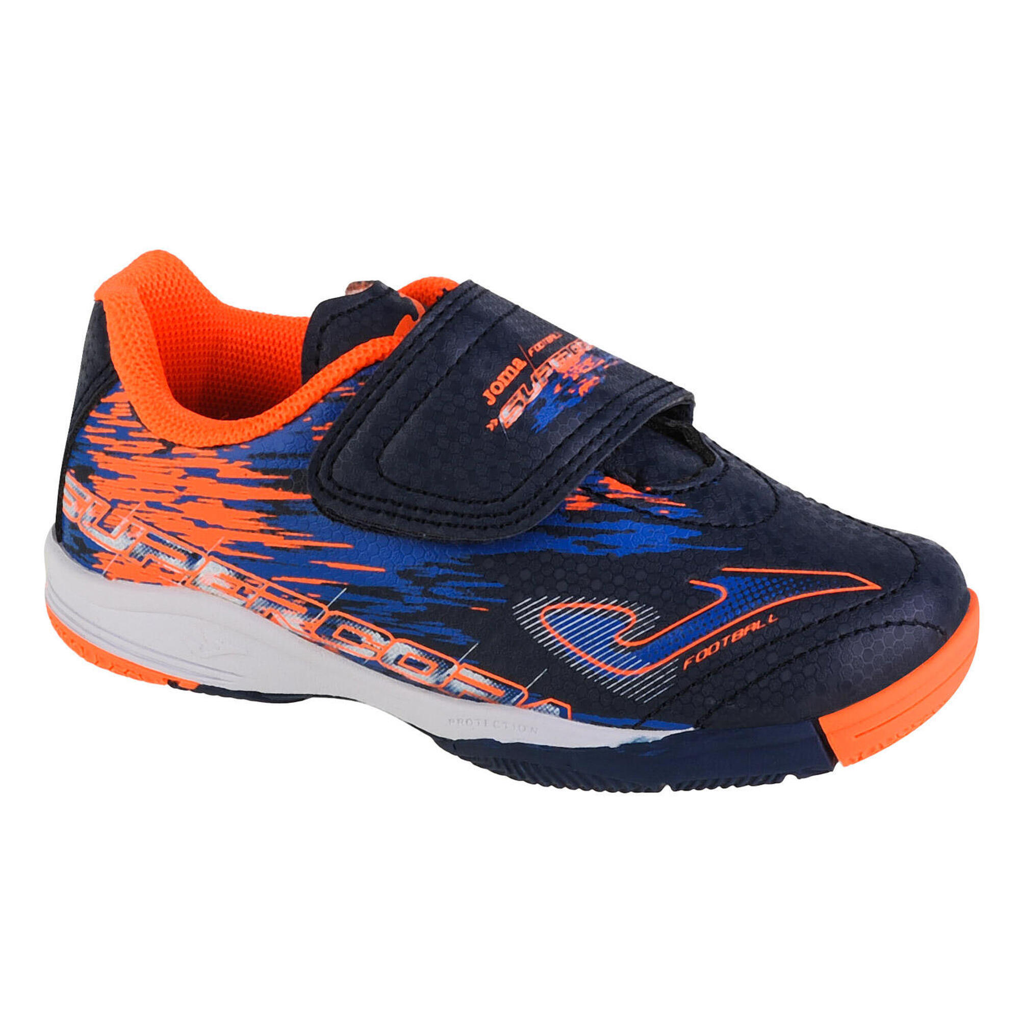 Joma - Chaussures De Foot En Salle Pour Garçons Joma Super Copa Jr 22 Scjw In - Chaussures De Futsal - Bleu|jaune|orange - 27 - Decathlon