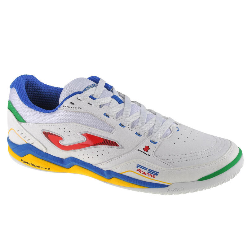 Chaussures De Football Indoor Joma Homme – Top Flex 2415 IN, Cuir Lisse, Vert, Taille 45 EU
