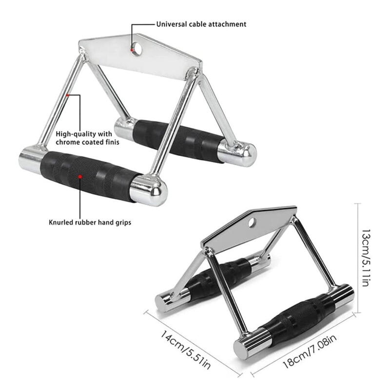 Empuñadura para remo extra fuerte en V Fitness Tech acero y negro