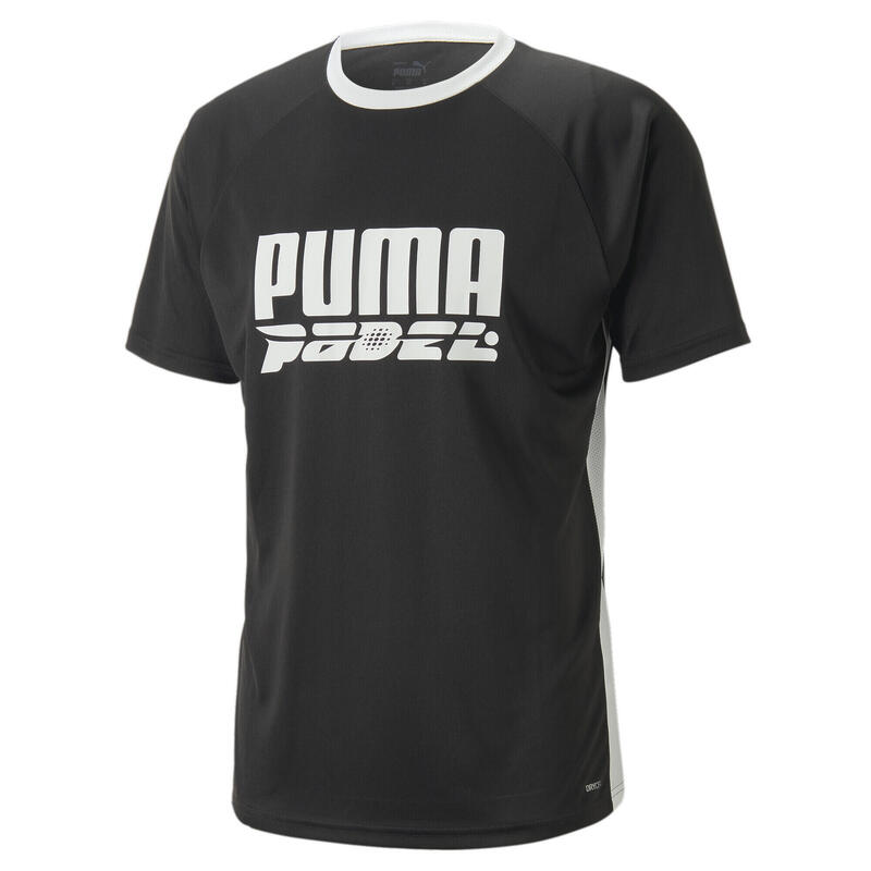 teamLIGA T-shirt met padellogo voor heren PUMA Black