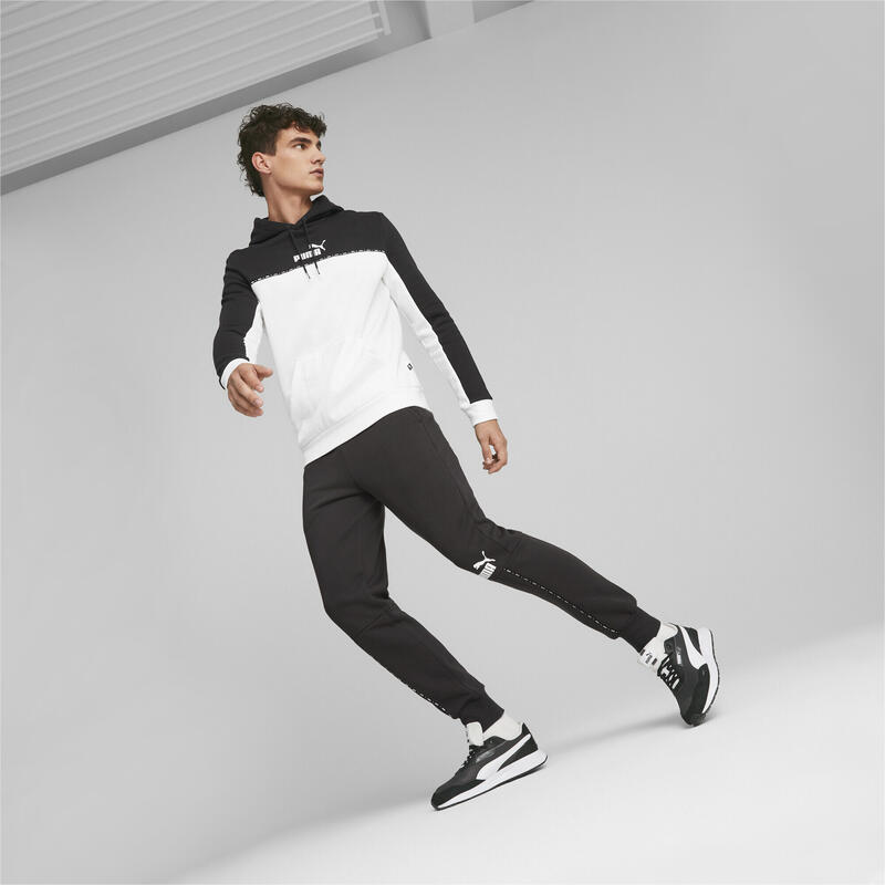 Nadrág Puma Ess Block X Tape Sweatpants Fl Cl B, Fekete, Férfiak