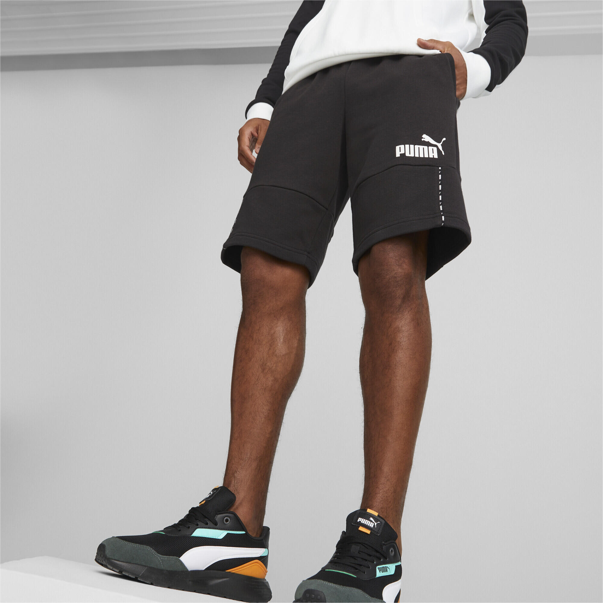 Shorts Puma Essentials Block Tape, Black, Men 2/7