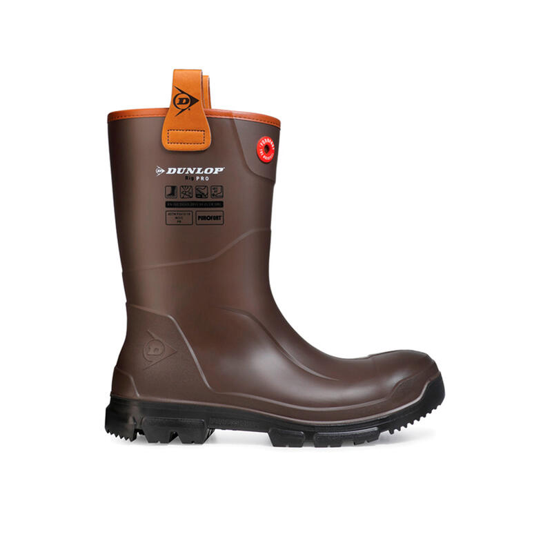 Botas de agua unisex Dunlop Purofort RigPro Marrones