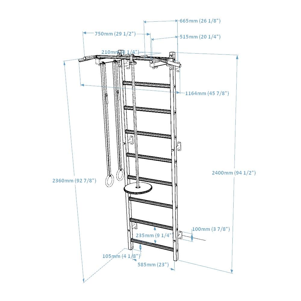 Escalera multifuncional BenchK  721B + A076 7/8