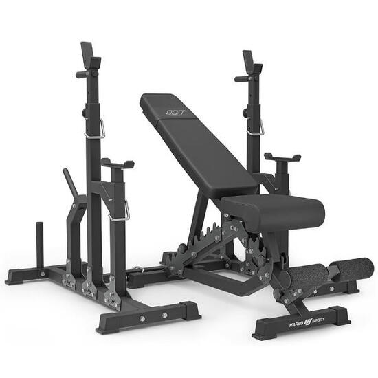 Ensemble de musculation Marbo Sport banc double face et supports réglables