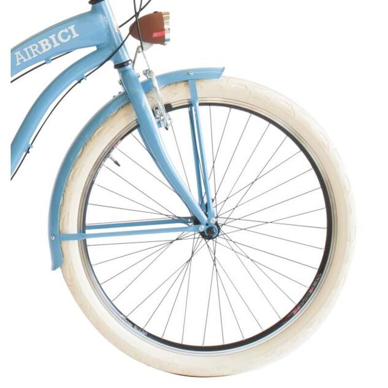 Bicicletta Urbana Airbici Cruiser L, telaio in alluminio, 6 velocitá, azzurra